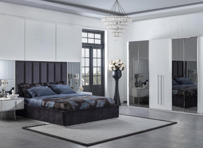 Schlafzimmer Komplett Luxus Moderne Bet 2x Nachttische Luxus Kleiderschrank